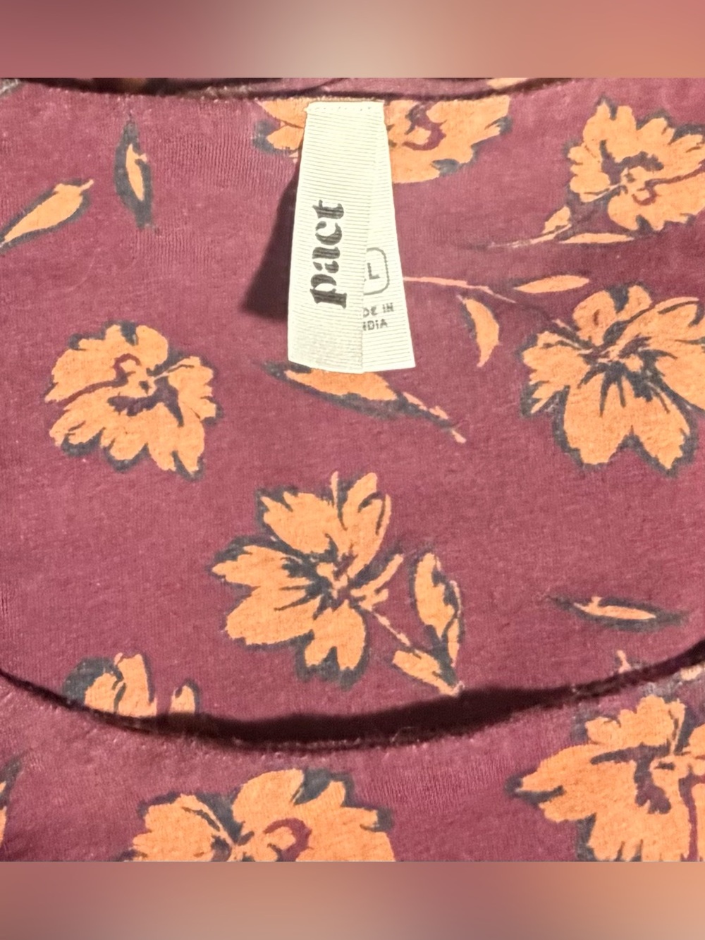 Pact Plum Long-Sleeve Floral Tie-Waist Dress - Picture 7 of 8